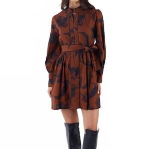 NEW BEYOND BY VERA nella dress in brown/navy